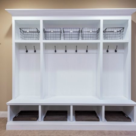 mudroom custom storage | cabinetry design trends