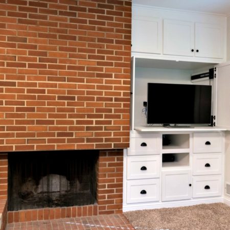 Meridian-Kessler Historic Home Restoration | TV cupboard